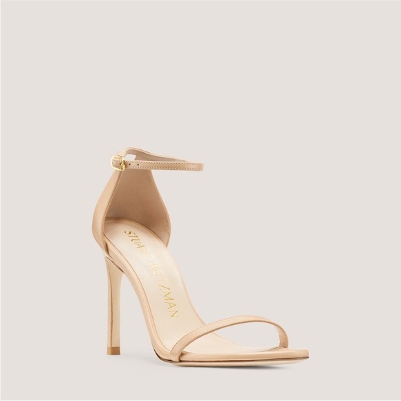 Stuart Weitzman Nudistsong Nude Patent Leather Heels - Picture 1 of 13